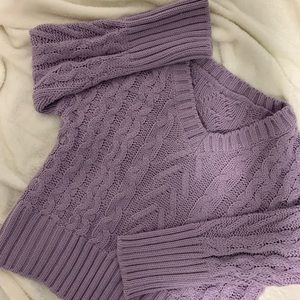 Lilac Cropped Sweater